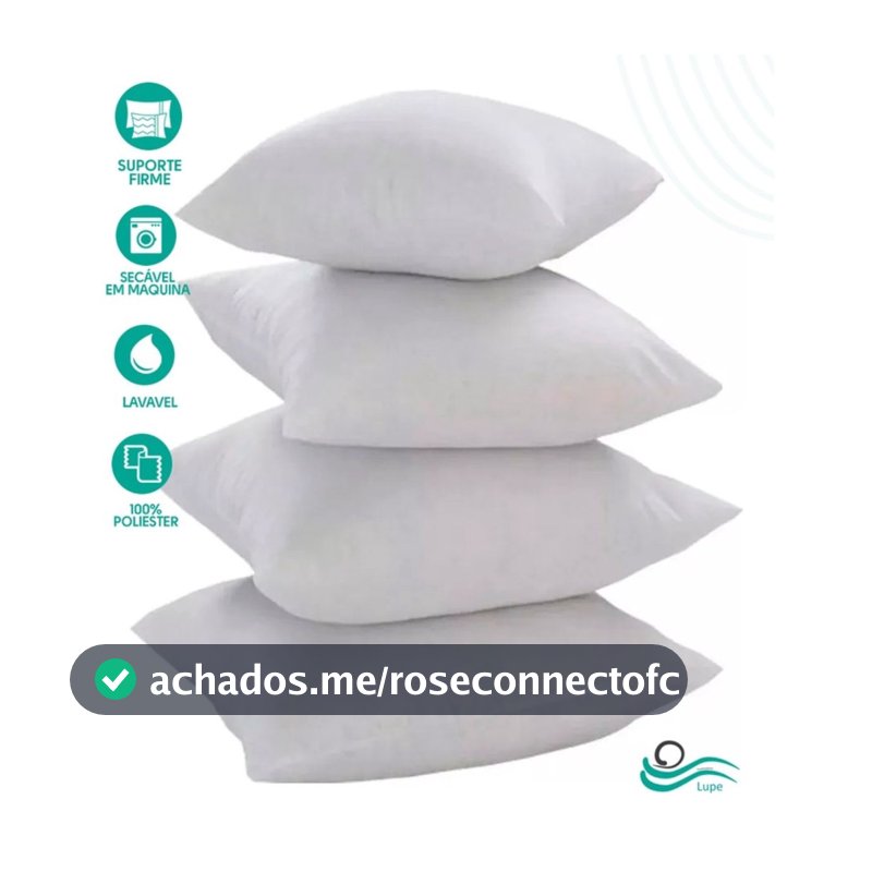 KIT ENCHIMENTOS PARA ALMOFADAS 45X45 FIBRA SILICONADA VIRGEM ANTIALÉRGICO ANTIÁCARO