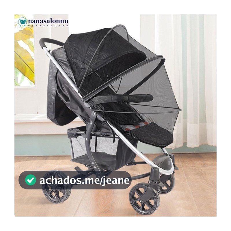NANASALONNN Tipo Zíper Rede De Berço Do Bebê Mosquiteiro Carrinho Anti-bug Infantil Proteção Malha Acessórios S7T1