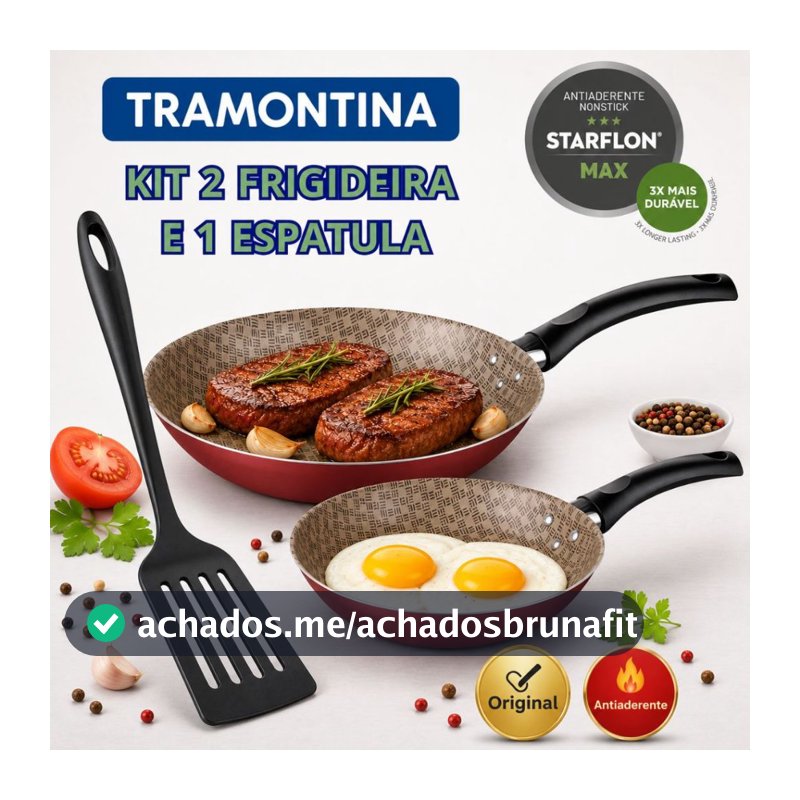 Frigideira Antiaderente Tramontina 2 peças Serie Especial + 1 ESPÁTULA