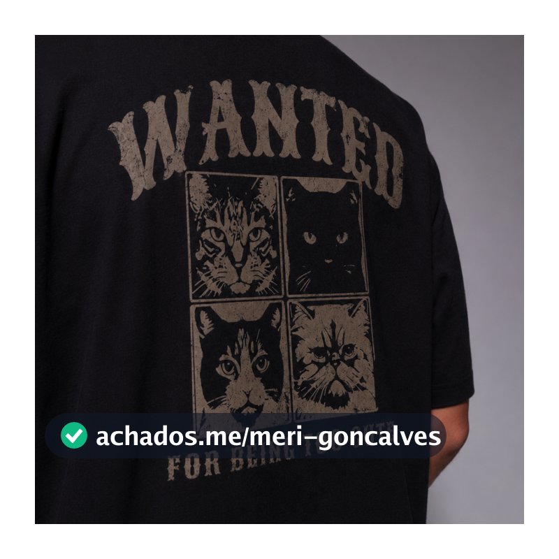 Camiseta  WANTED FOR BEING TOO CUTE