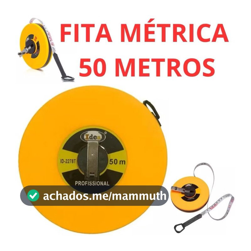 Fita Métrica Trena 20,30，50 Metros Fibra De Vidro Longa Tipo C/ Manivela