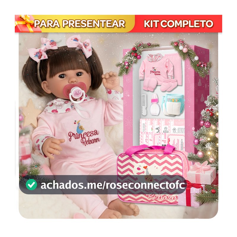 Boneca Bebe Reborn Silicone Kit Completo Promoção Presente