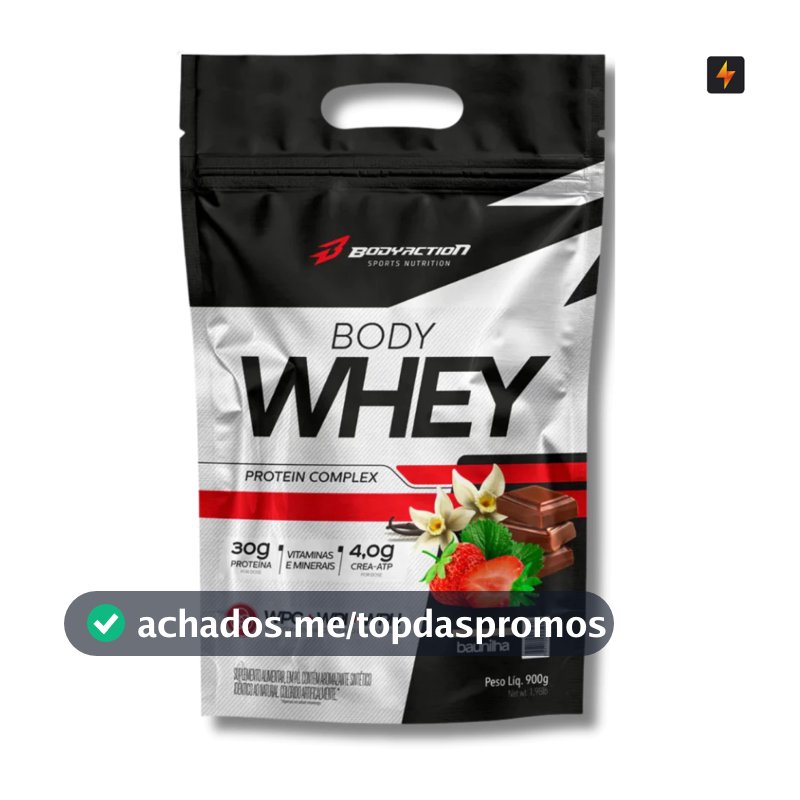 Body Whey 900g com Whey Protein concentrado 30g de proteína por dose - Original