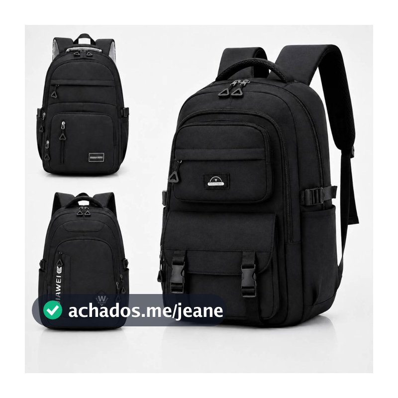 Mochila Reforçada Feminina Masculina Grande Capacidade Impermeável para Notebook Escola Viagem Trabalho