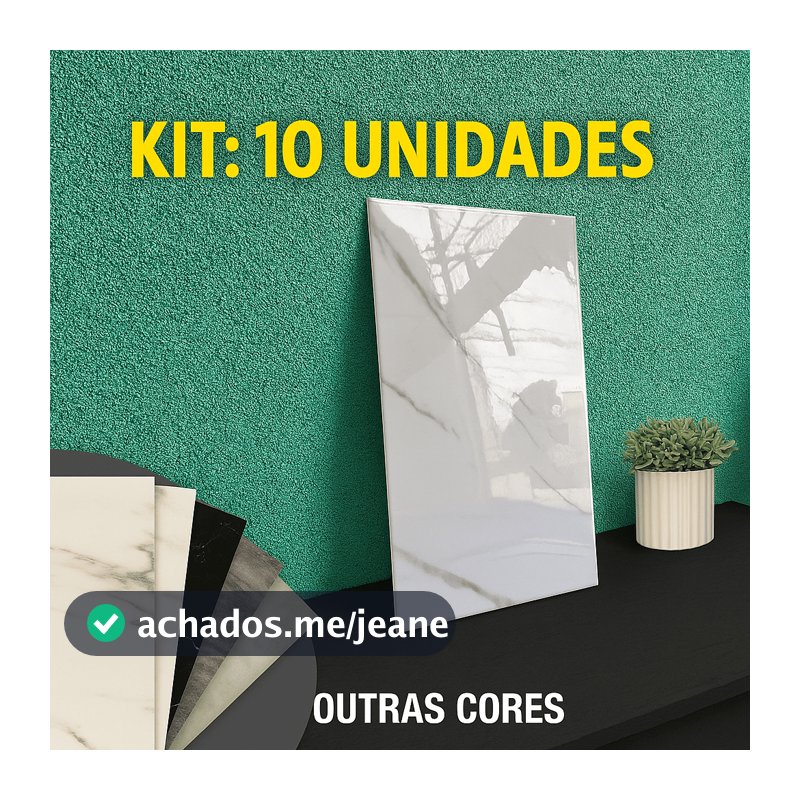 Kit 10 Placas 3d Revestimento De Parede Auto Adesivo Marmore 60x30cm Promoção 10 peças