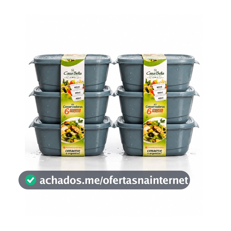 Kit 6 Potes Herméticos Plásticos | Pague 3 Leve 6 | Alta Qualidade para Organização de Cozinha