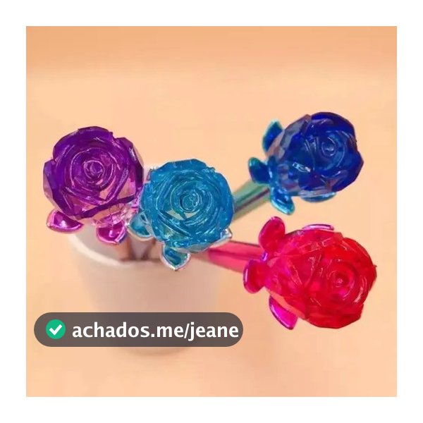 Kit C/ 10 Canetas Flor Cristal Para Lembrancinha Aniversario Lindas ou para uso próprio