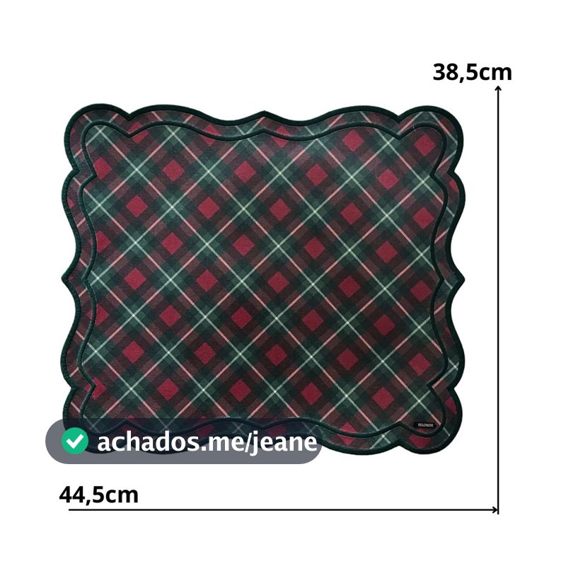 Jogo Americano Natalino Tradicoes De Natal 44,5x38,5cm  1Un