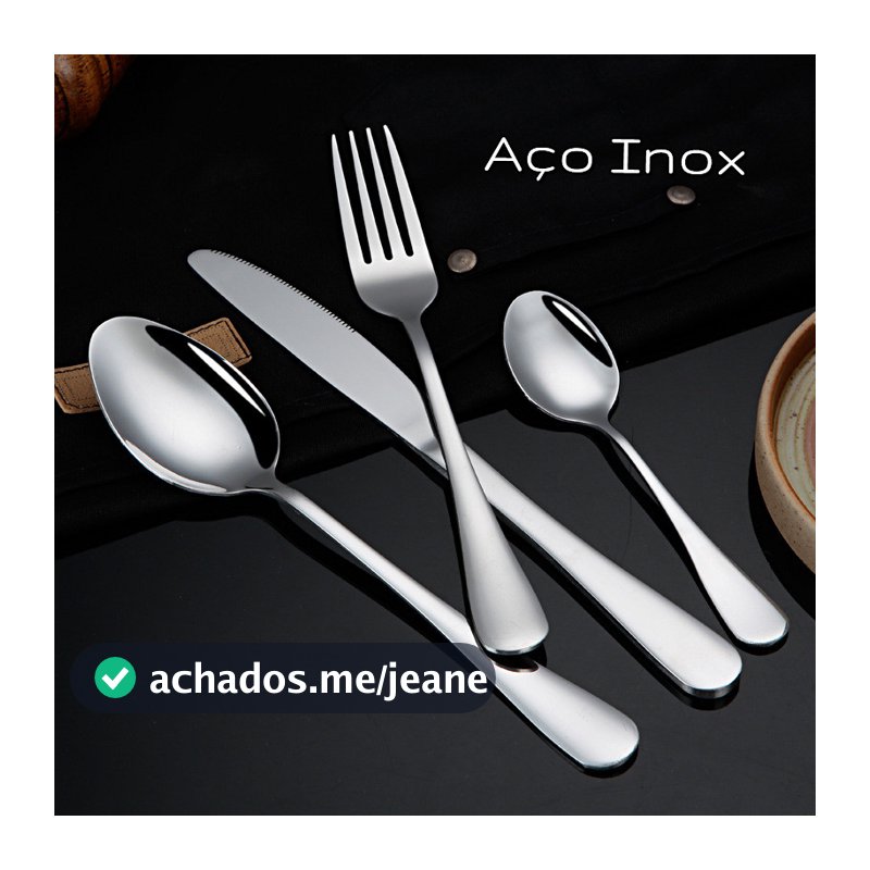 18 Peças Talheres De Aço Inox Faca Garfo Colher Promoção
