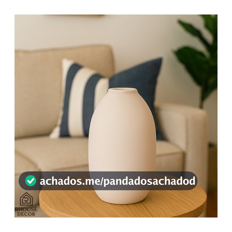 Enfeite Vaso de Cerâmica para Decoração de Sala Casa 14cm