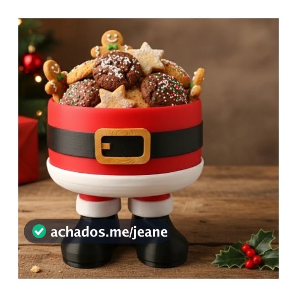 Bomboniere Personalizada NATAL Baleiro Decoracao Criativa Organizador de Mesa Impressao 3d