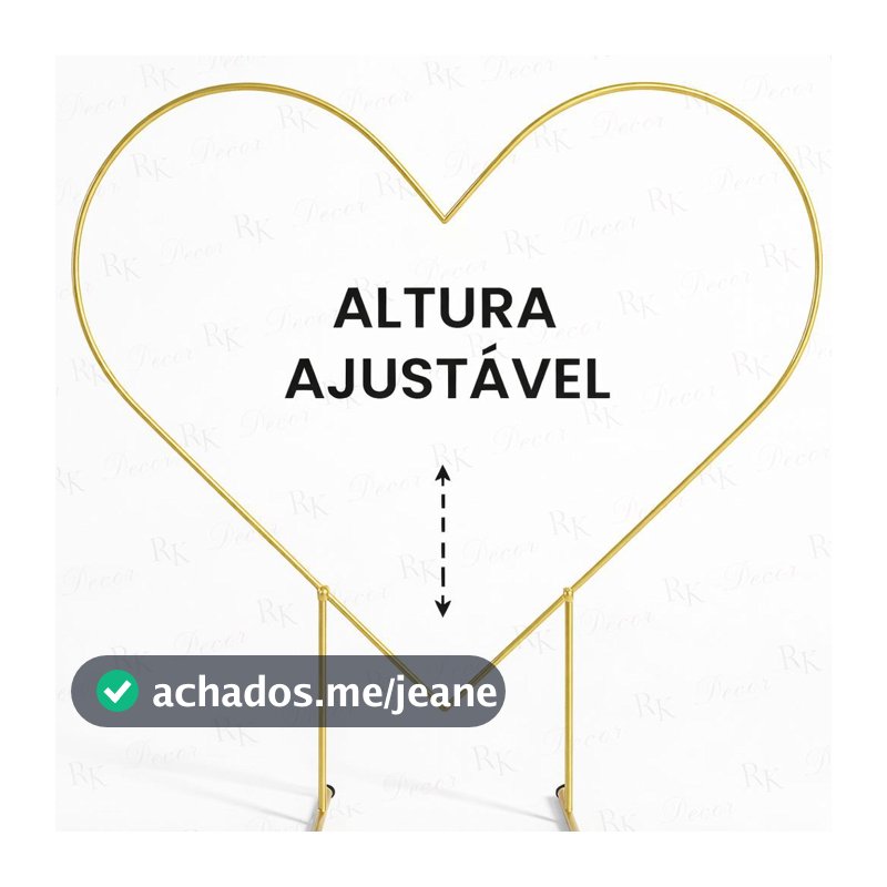 Arco Coração Regulagem Altura Desmontável Decoração Amor Love Ferro Namorados Paixão