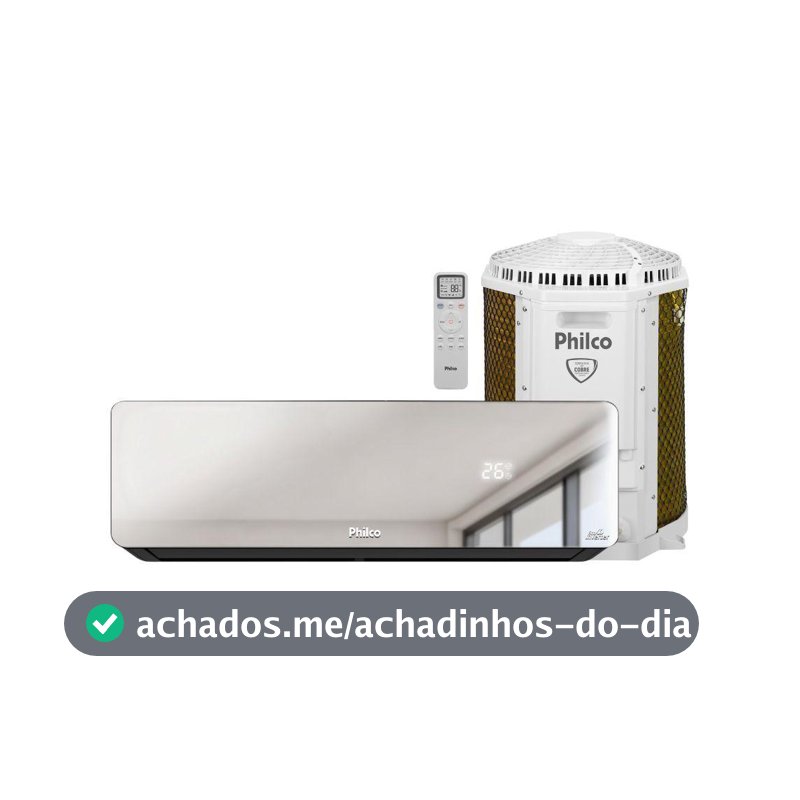 Ar Condicionado Split Inverter Philco PAC9QG Espelhado 9000 BTUs Quente e Frio 220V