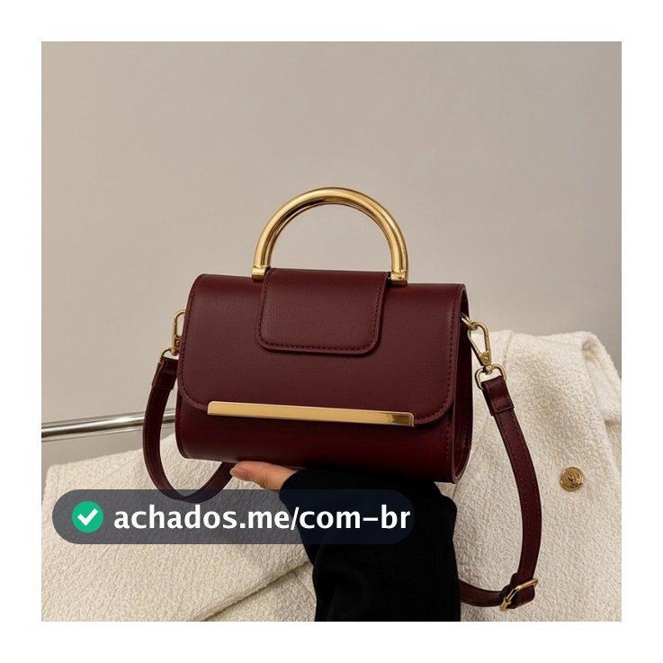 Bolsa feminina casual elegante com desgin moderno , com detalhes em dourado