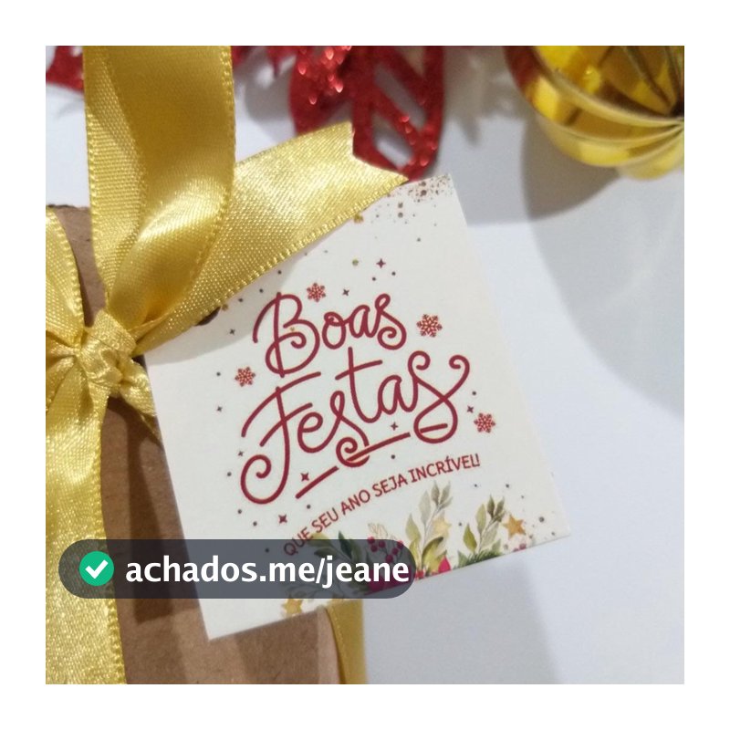 50/100 tags 5cm Boas festas - Natal pronta entrega