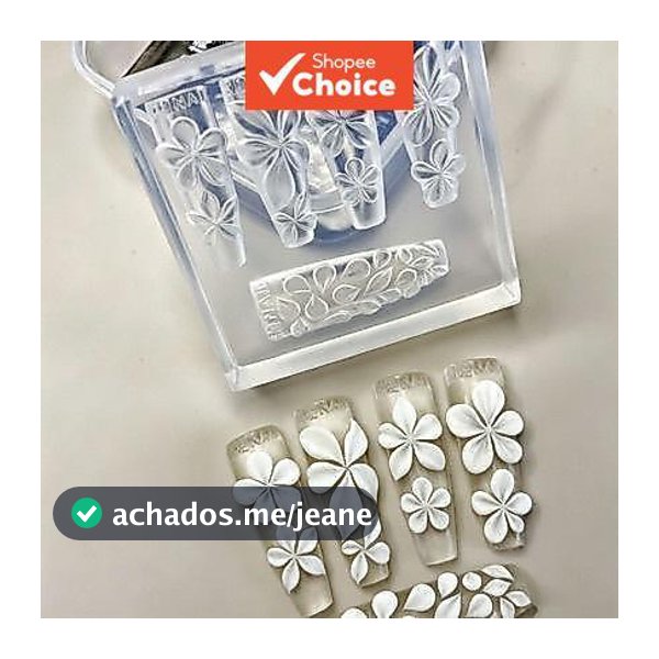 Molde de Silicone Flor de Lírio 3D para Escultura em Unhas, Encantos e Gravuras