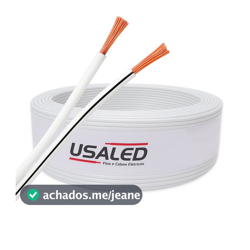 Fio Cabo Paralelo 0,75mm Flexível Som Led Alarme Câmeras 50 Metros Polarizado