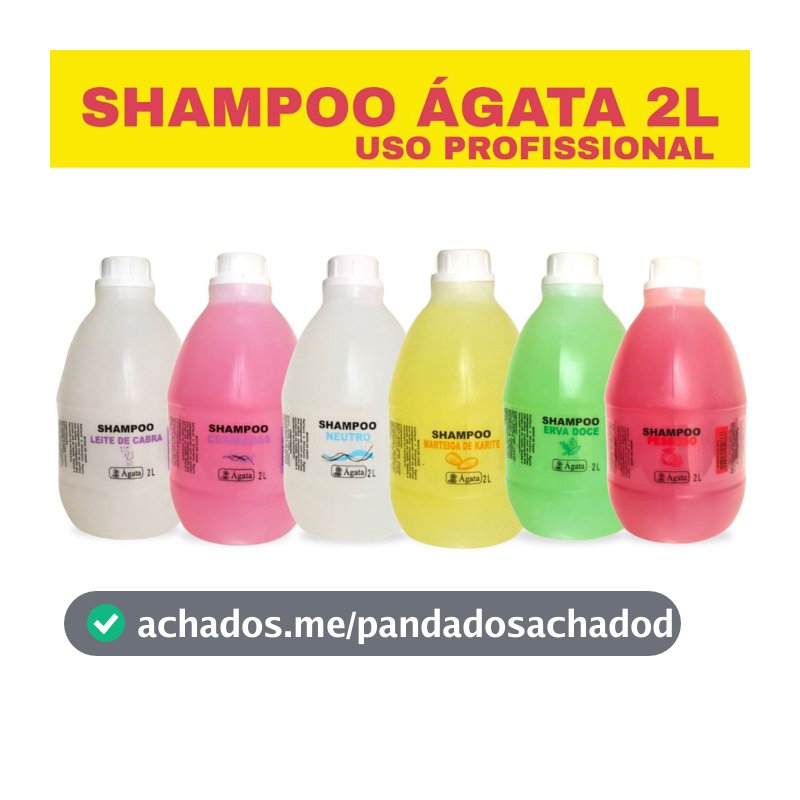 Shampoo Ágata 2L Profissional | Todos os Tipos de Cabelo | Hidratação + Nutrição + Força