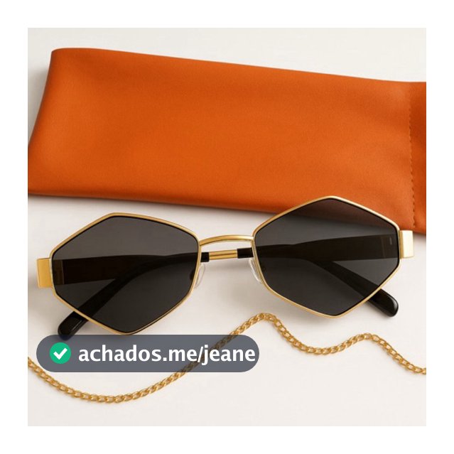 Óculos de Sol Retrô Poligonal da Moda Estilo Metal Vintage Tendência Corte Diamante Unissex