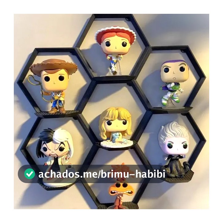 Suporte Funko Pop e Lego Prateleira Nicho Colmeia Expositor
