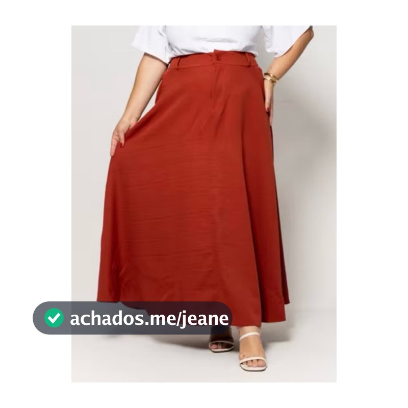 Saia Longa Alfaiataria Feminina Com 1 Botão  Moda Evangélica Tendência P ao G3