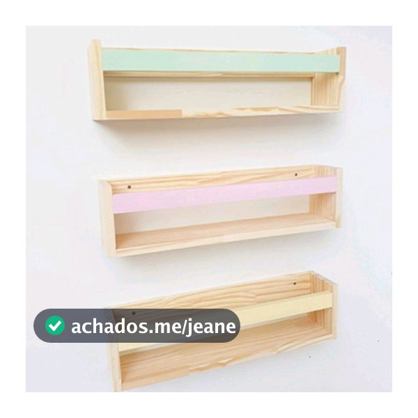 kit 3 Prateleiras Decorativa  Organizador Nicho Livros  Bonecas montessoriana 60cm
