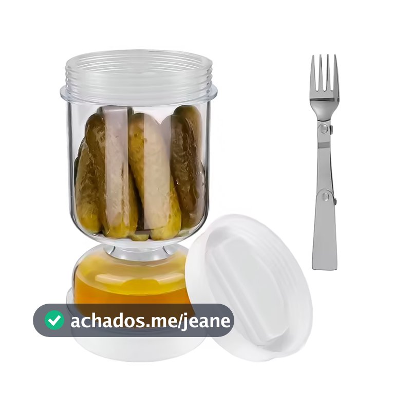 Pote Ampulheta de Conservas, Hermético, Recipiente para Alimentos - Azeitona / Picles / Palmito etc