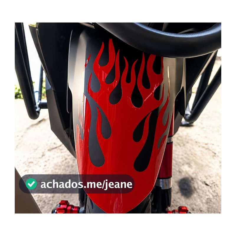 Adesivo Impermeáveis Tribal de Motocicleta Moto Chamas Fogo Resistente Lamas Pacote com 2 AD1208.,,,