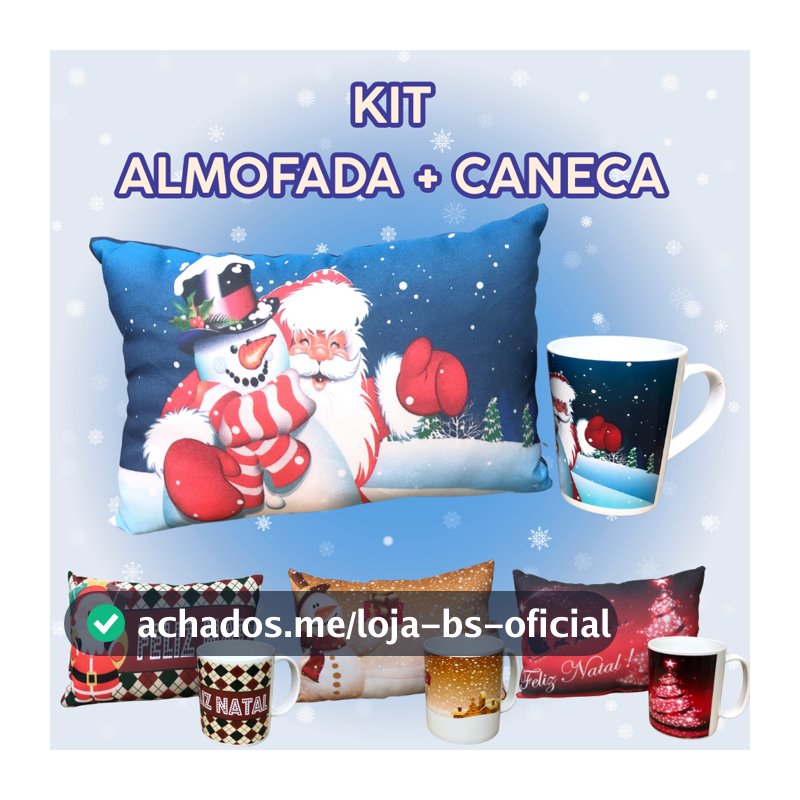 Presente de Natal Almofada + Caneca Cesta de Natal Presente Cesta de Presente Natalina Caneca