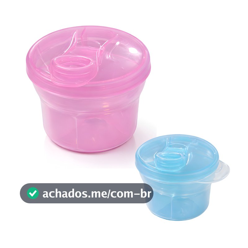 Porta Leite em Pó 3 Compartimentos Dosador Portátil