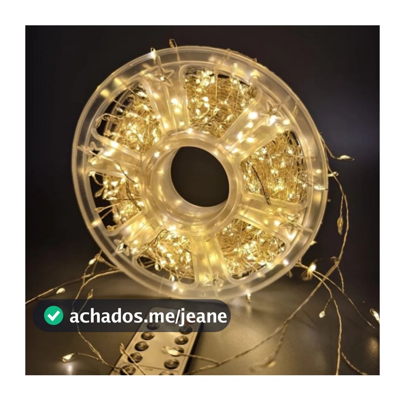 Cordão Cluster Festão 30 Metros 900 Leds Fio De Fada 8 Funções Prova D'água Com Controle