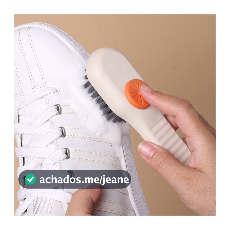 Escova Limpa Sapato com Dispenser e Reservatório (Envio imediato)