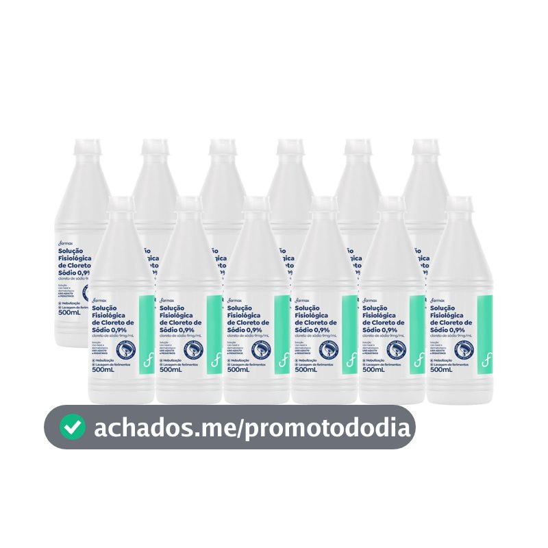 Kit 12 Soro Fisiológico Sorimax Farmax 500ml
