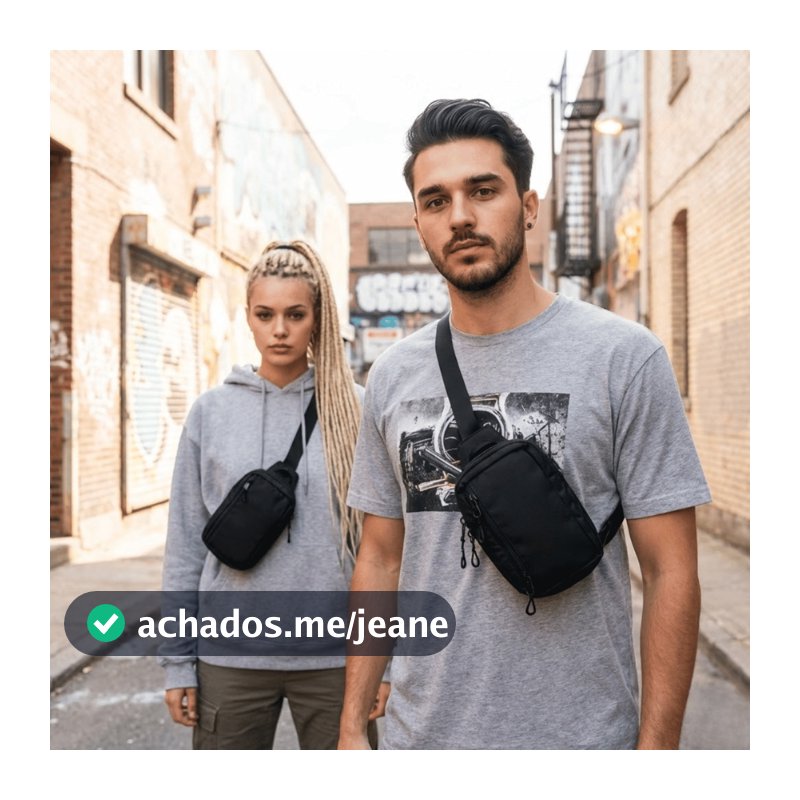 Shoulder Bag Bolsa Transversal Anti-furto Impermeável Unissex Mini Bag Pochete Reforçada Para Celular Viagem e Trabalho