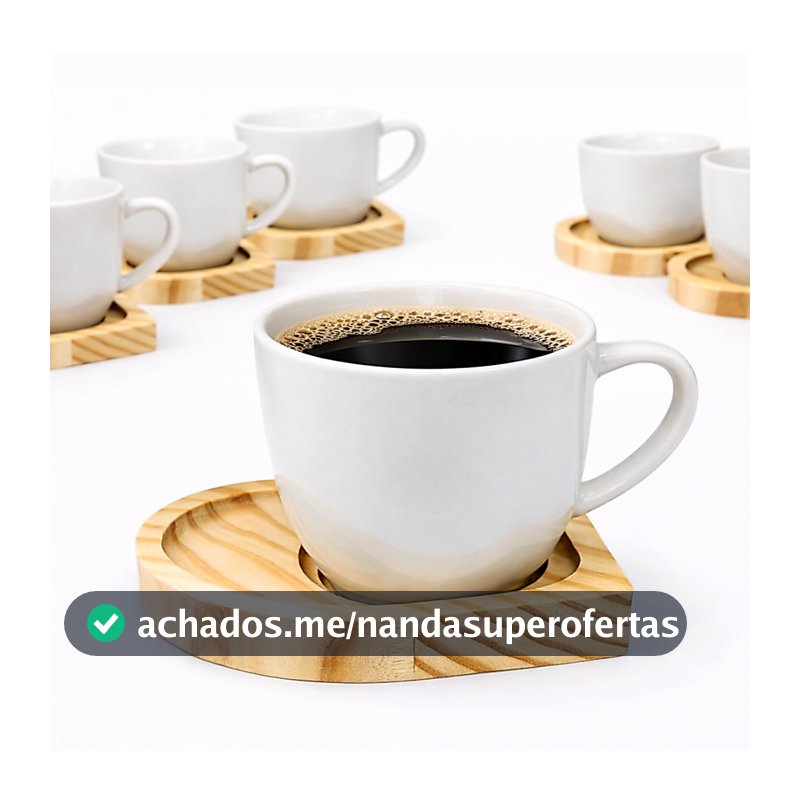 Jogo Xicaras Cafe Chá Porcelana Branca Pires Coração Caneca Mesa Posta