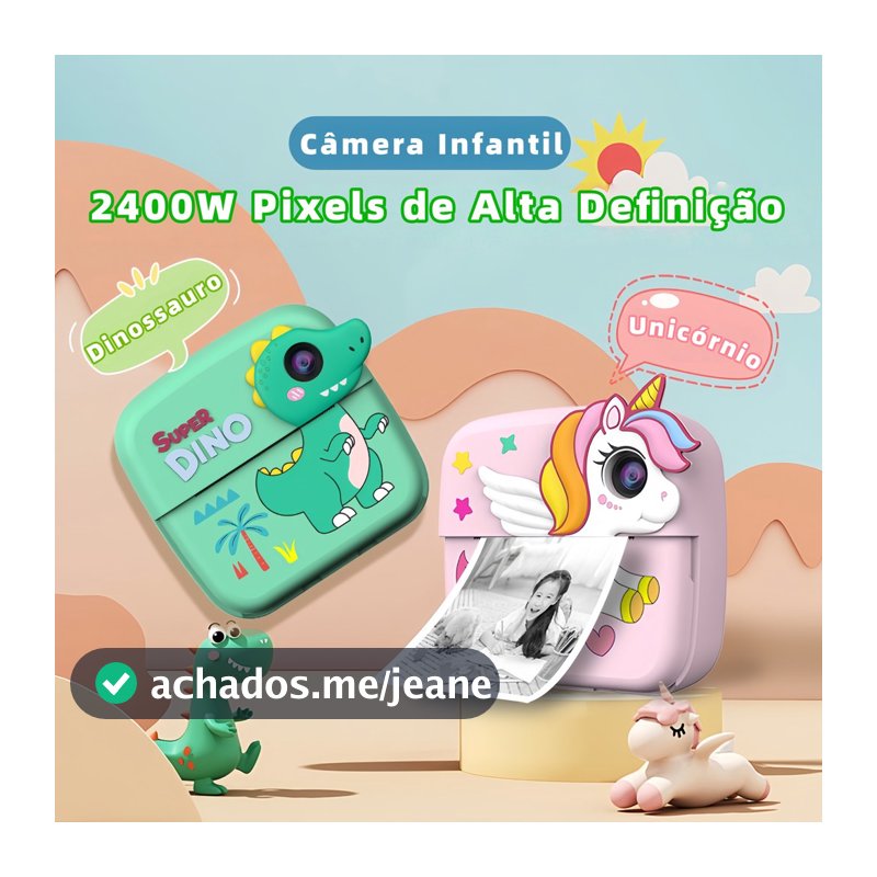 camera infantil que imprime foto,Mini Digital Camera Instantânea De Impressão Crianças com Vídeo