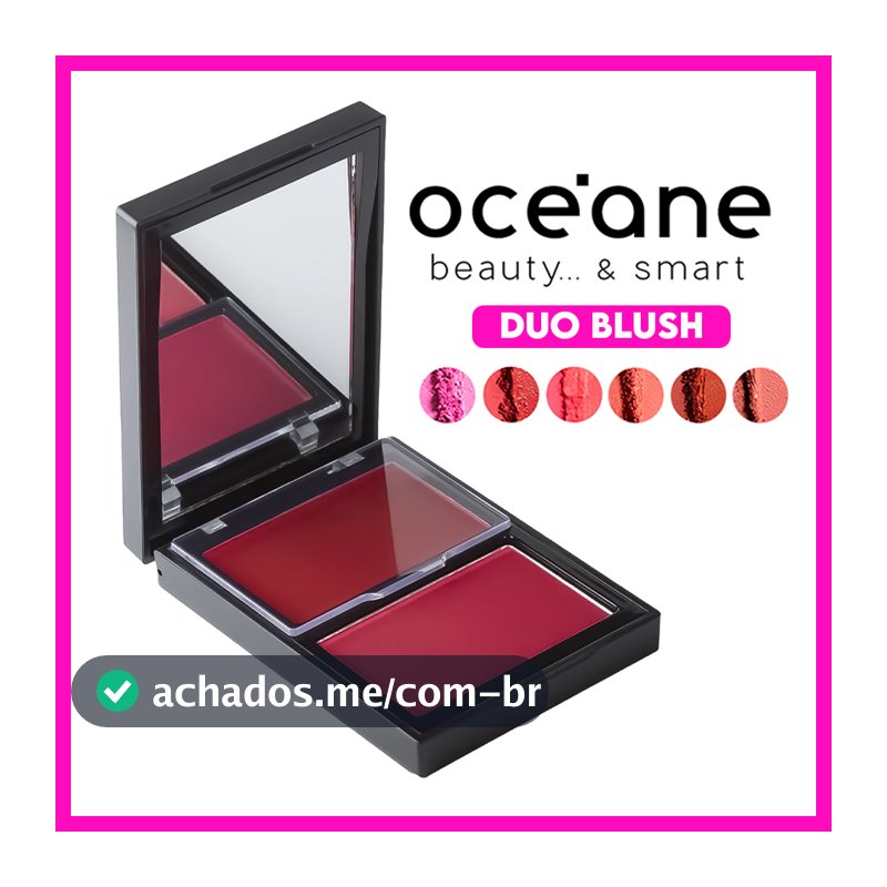 Océane Edition Duo Blush 10,2g (Possui duas opções de Blush uma em Pó e outra Cremoso)