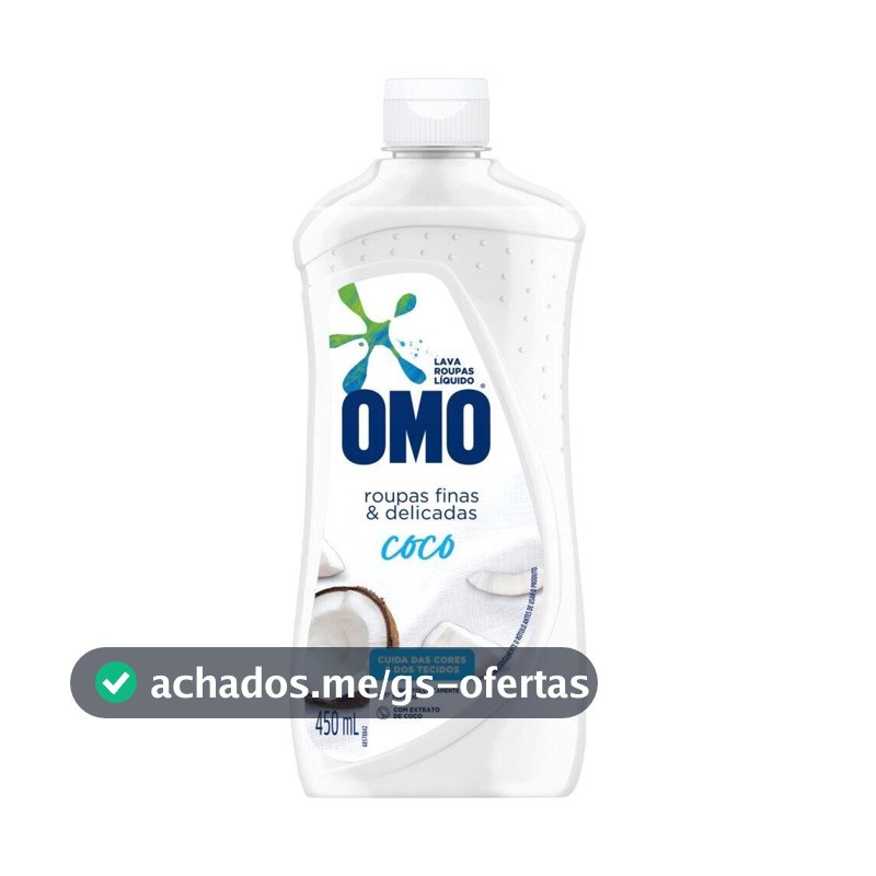 Sabão Líquido Omo Roupas Finas e Delicadas Coco 450ml