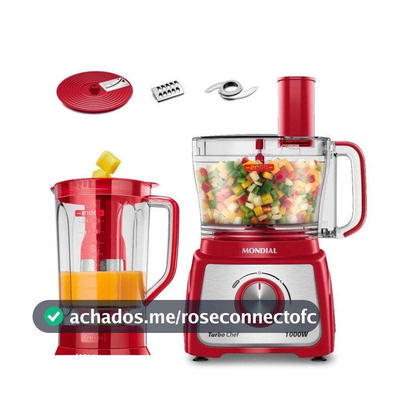Multiprocessador Turbo Chef Mondial 5 em 1 MPN01B Vermelho