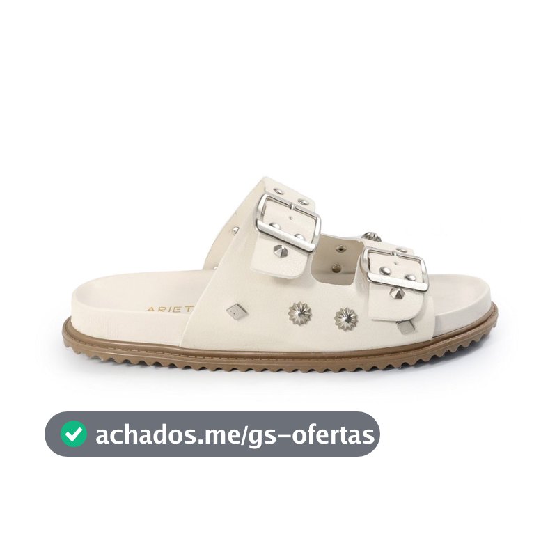 Papete Feminina Sandalia Confortavel Fivela e Detalhes