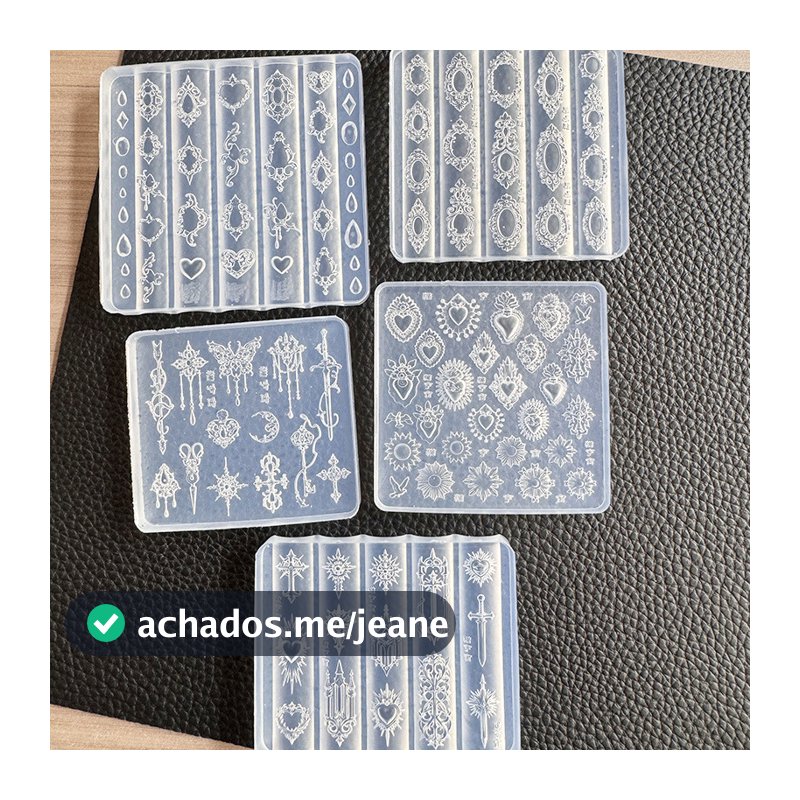 Retro palácio barroco Gem Manicure esculpido moldura de foto molde estilo gótico escuro igreja usar decoração de unhas p