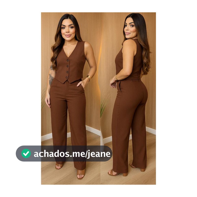 CONJUNTO  LUANA  COLETE E CALÇA ALFAIATARIA PREMIUM