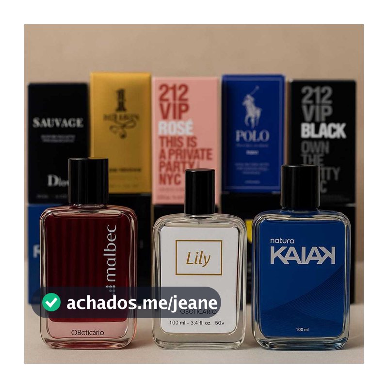 Kit Perfume Contratipo 100ml Masculino e Feminino - DISPONIVEL COM 1 E 2 UNIDADES