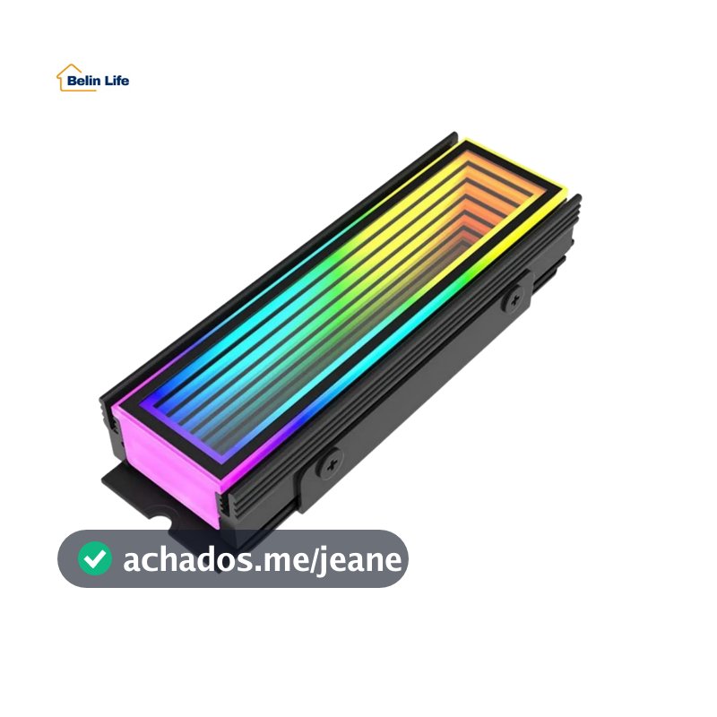 Dissipador SSD M.2 2280 NVMe Delta-CN510 ARGB 5V 3 Pinos Aura Sync