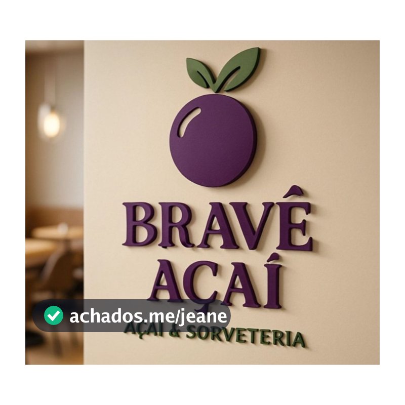 Sua Logomarca em 70cm Acompanha Fita 3M