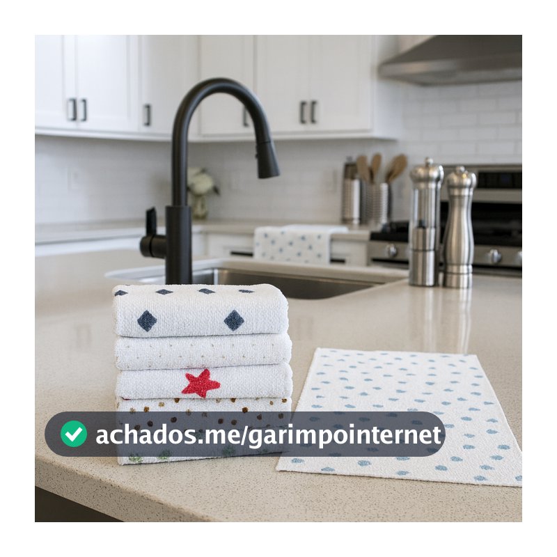 Kit Panos de Microfibra Aveludada Limpza Clean Pano Prato Limpeza Premium Gourmet Nalitex