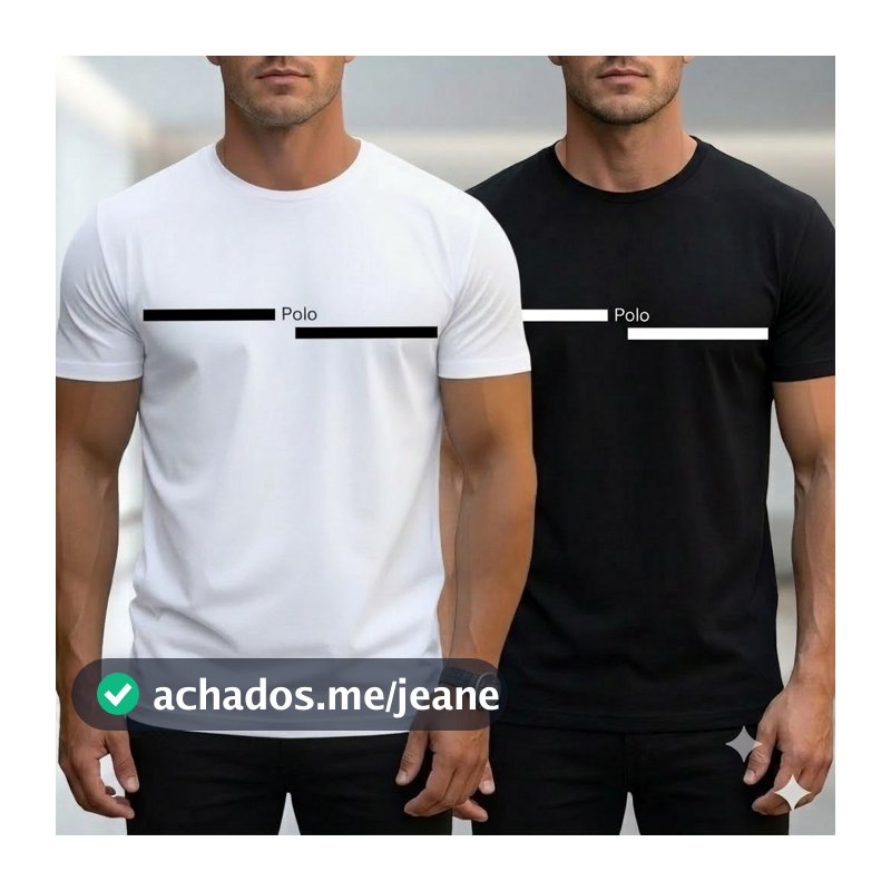 Kit 2 Camisetas Polo Masculina Lançamento Camisa 100% Algodão Moda