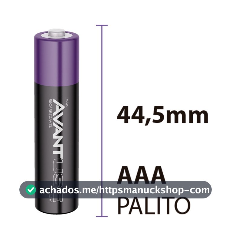 Kit 4, 8 ou 16 Pilhas Recarregável ou Alcalina AA Comum ou AAA Palito 1.5V Avant Use