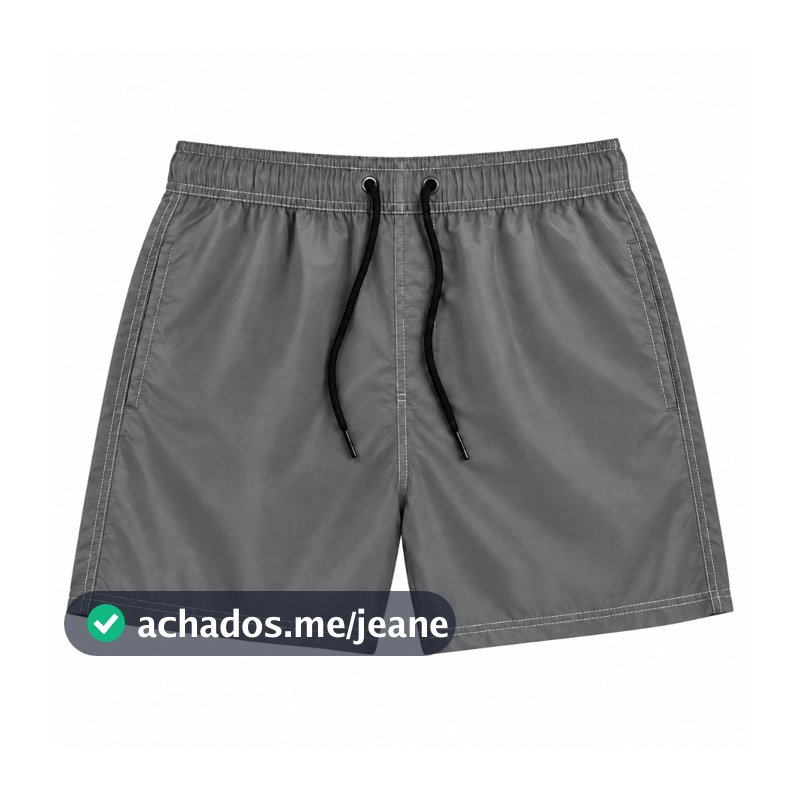 Short Tactel Masculino Liso Academia Treino Praia com Bolsos e Cordão de Ajuste