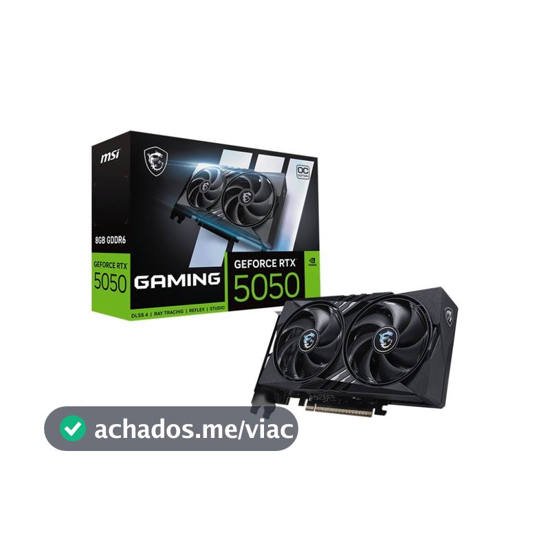 Placa de Vídeo MSI NVIDIA GeForce  RTX 5050 GAMING OC  8G  912-V538-009